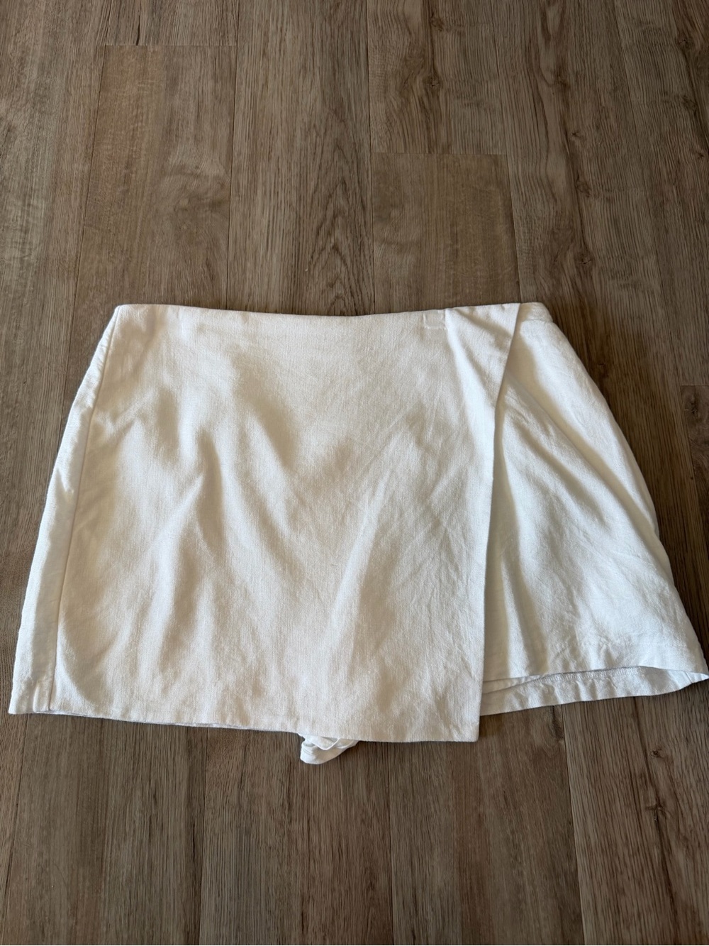 Women’s Abercrombie Linen Wrap Skort - White - Size Large